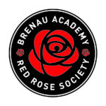 Brenau Academy Red Rose Society pin design